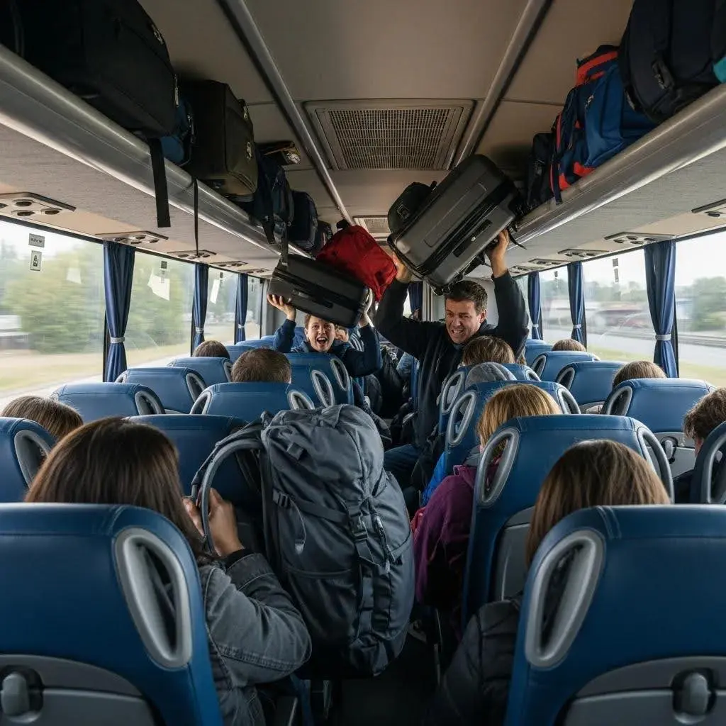 the Limitations of Luggage Space and Comfort on Buses